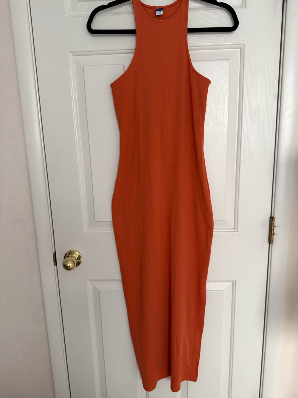 Old Navy Sleeveless Orange Bodycon Maxi Dress -Classic Halter Style